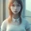 Placeholder: Anime, female student studying on window,perfect face, cool face, ultra detail, unreal engine 5, cinema4d, sun light, studio lighting --ar 1:1 --v 4