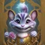 Placeholder: "Cheshire Cat" leading figure of Alice in the wonderland,dressing Disney style,hairstyle Disney style, detailed eyes, elegant,sarcastic smile, by artgerm,Chie Yoshii,Brian Kesinger,Gediminas Pranckevičius,Kilian Eng,reg Rutkowski,Disney