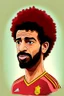 Placeholder: Mohamed Salah Egyptian soccer player cartoon 2d