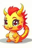 Placeholder: super cute chinese Dragon Chibi character standing, super little cute face, adorable