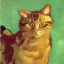 Placeholder: Portrait of a cat by Van Gogh