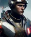 Placeholder: male soldier cyborg| detailed face| symmetric| steampunk| cyberpunk| cyborg| intricate detailed| to scale| hyperrealistic| cinematic lighting| digital art| concept art| mdjrny-v4 style| red| space city