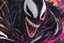 Placeholder: Venom in 8k Hayao Miyazaki draw style, yu gi oh them, neon effect, close picture, highly detailed, high details, detailed portrait, masterpiece,ultra detailed, ultra quality