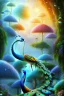 Placeholder: beautiful peacock, jungle, mystical, dreamlike, Neo-Impressionism, fine detail, high quality, raining, rain droplets,