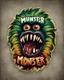 Placeholder: funny "monster" professional team logo, jersey front