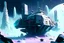 Placeholder: Modern Colony, Alien Planet, Winter, Cold, Blizzard, Spaceship, Blocky Buildings, Flying Spaceships