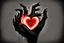 Placeholder: A black hand made out of black smoke violently crushing an anatomically correct heart