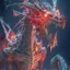 Placeholder: Giant horrific zombie dragon made of bones and vein, covered with glowing red slime, photorealistic, unreal engine 5, masterpiece, trending on artstation