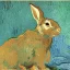 Placeholder: rabbit in large cage Van Gogh