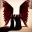 Placeholder: burgundy angel wings