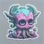 Placeholder: Sticker Kawaii Pastel Goth Cute Creepy Creature Skull high detailed, 4k resolution, digital paiting, cute, art, no background 3d pixar disney the cinematic FKAA, TXAA, and RTX graphics technology employed for stunning detail.