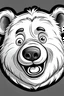 Placeholder: Caricature bear colorless