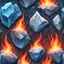 Placeholder: fire and ice, 2d texture