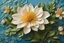 Placeholder: A lifelike thick wood flower blooms amidst a serene ocean meadow, its intricately woven petals and stem radiating realism and rich detail.