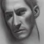 Placeholder: moody close up charcoal portrait of a man, delicate, highly detailed, chiaroscuro, beautiful composition, delicate arrangement, aesthetic, soft lighting, tender