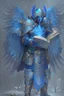 Placeholder: a person in runic armor with blue wings and spell book