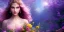 Placeholder: bright fairy, beautiful portrait, flowery landscape