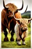 Placeholder: Giant highland cow monster