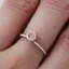 Placeholder: delicate thin ring with tiny diamonds and morganite, rose gold, thin ring