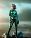 Placeholder: Ultra Realistic retro sci-fi 1960 scene, waist up view portrait, blonde woman, sweet young Marilyn Monroe face, perfect iris, tight latex coat, Strange planet background, Retro sci-fi tight style, sphere dron, fog, rain, soft color, highly detailed, unreal engine 5, ray tracing, RTX, lumen lighting, ultra detail, volumetric lighting, 3d, finely drawn, high definition, high resolution.