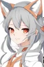 Placeholder: (anime style:1.4), fox girl face close up