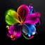 Placeholder: Create neon rainbow orchid grey background