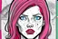 Placeholder: woman with pink hair like comics