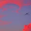 Placeholder: flying snake above red clouds