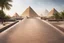 Placeholder: urban design tourist walkway with the pyramids