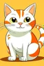 Placeholder: Cartoon orange white cat