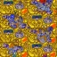 Placeholder: goats and flowers floating in outer space gothic colors repeating pattern GUSTAV KLIMT