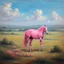 Placeholder: a pink horse like a 19th painting