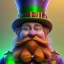 Placeholder: Ultra detailed fullbody of mystic leprechaun with and shamrock,old,fat,orange hair,extremely detailed digital,painting, extremely detailed face ,perfectly centered image, perfect composition, rim light, beautiful lighting,masterpiece,8k, stunning scene, raytracing, anatomically correct,, in the style of Dysney and Pixar,smile