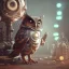 Placeholder: Steampunk Owl, extreme detail, Photorealism, macro lens 70mm,bokeh, cinema4d, HDR, 8k, unreal engine 5