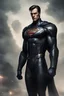Placeholder: Kryptonian, black suit, tall and strong, military