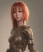 Placeholder: Anime girl cute neck head portrait, warrior costume, village, meditation, 8k quality