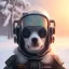 Placeholder: Cyberpunk Portrait of cyborg dog child with brown hair and with cute face, north pole snowy vibe , perfect composition, hyperrealistic, super detailed, 8k, high quality, trending art, trending on artstation, sharp focus, studio photo, intricate details, highly detailed, by greg rutkowski