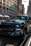 Placeholder: black ford mustang 2019 model flies over new york