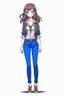 Placeholder: Anime woman, attractive full body