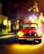 Placeholder: fiat 125p, city. high speed. bokeh. lens flare. warm lights. high detailed. oil on canvas