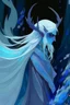 Placeholder: white blue hair winter cold sad frozen Eladrin Male icicle antlers beard druid