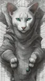 Placeholder: Smug White Siamese Cat in cell shade art style