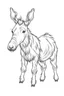 Placeholder: outline art for Moose Calf coloring pages with sitch, white background, Sketch style, full body, only use outline, toddlers style, clean line art, white background, no shadows and clear and well outlined.