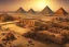 Placeholder: An ancient Egypt city in the year 1500 before Christ with 2 pyramids in the background, beautiful Egyptian temples, ultra realistic, no ruins, art Station, vibrant colours, concept art