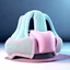 Placeholder: 3d cute knitted Cape pillow HD, 3d render