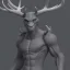 Placeholder: humanoid figure monster with antlers, highly detailed, digital art, sharp focus, trending on art station, kentaro miura manga art style