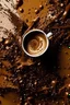Placeholder: background of only coffee splashes