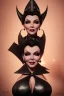 Placeholder: Joan Collins as evil queen in black leather, leather, busty, cleavage, angry, stern look. character design by cory loftis, fenghua zhong, ryohei hase, ismail inceoglu and ruan jia. unreal engine 5, artistic lighting, highly detailed, photorealistic, fantasy