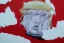 Placeholder: Painting, donald trump made of ice