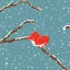 Placeholder: Branch ate in the snow illustration